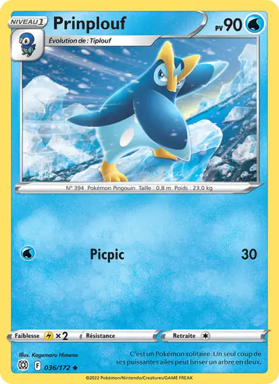 Image de la carte Pokemon Prinplouf 036/172