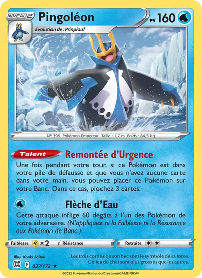 Image de la carte Pokemon Pingoléon 037/172