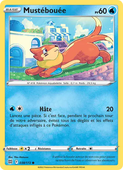 Image de la carte Pokemon Mustébouée 038/172