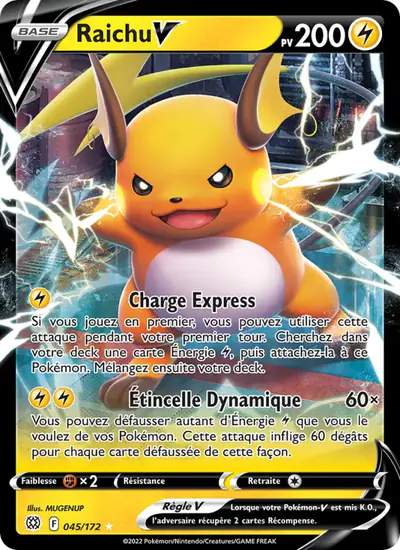 Image de la carte Pokemon Raichu V 045/172
