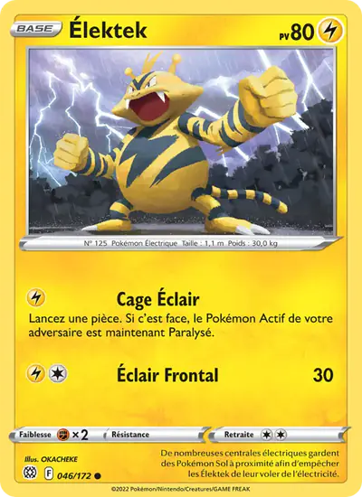 Image de la carte Pokemon Élektek 046/172