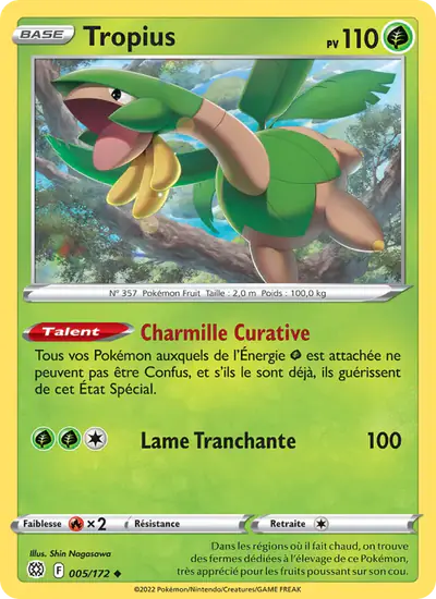 Image de la carte Pokemon Tropius 005/172