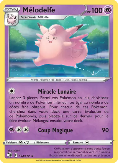 Image de la carte Pokemon Mélodelfe 054/172