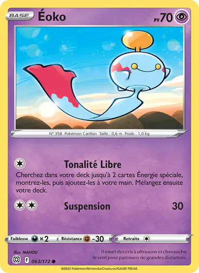 Image de la carte Pokemon Éoko 063/172