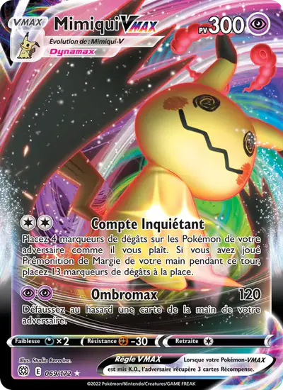Image de la carte Pokemon Mimiqui VMAX 069/172