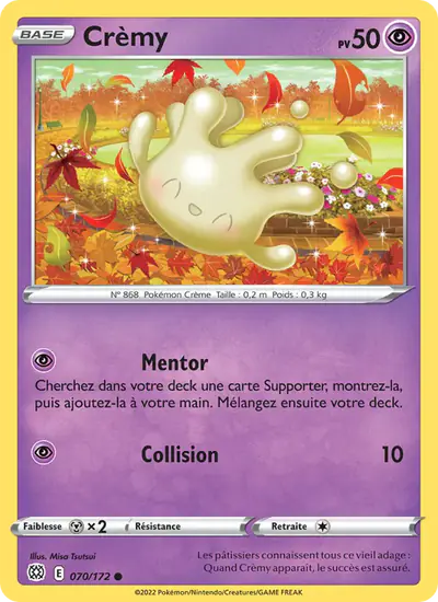 Image de la carte Pokemon Crèmy 070/172