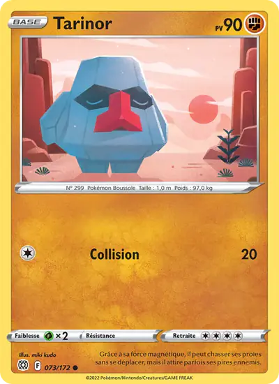 Image de la carte Pokemon Tarinor 073/172