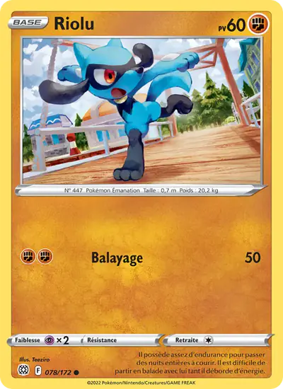 Image de la carte Pokemon Riolu 078/172