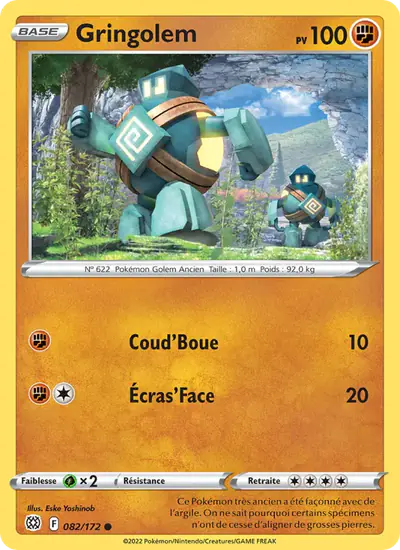 Image de la carte Pokemon Gringolem 082/172