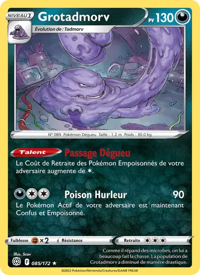 Image de la carte Pokemon Grotadmorv 085/172