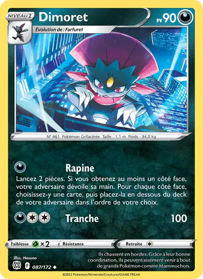 Image de la carte Pokemon Dimoret 087/172