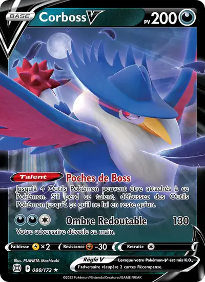 Image de la carte Pokemon Corboss V 088/172