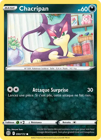 Image de la carte Pokemon Chacripan 090/172