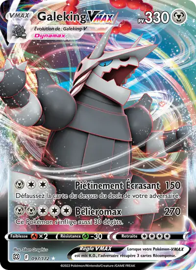 Image de la carte Pokemon Galeking VMAX 097/172