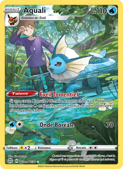 Image de la carte Pokemon Aquali TG02/172