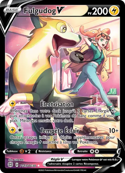 Image de la carte Pokemon Fulgudog V TG13/172