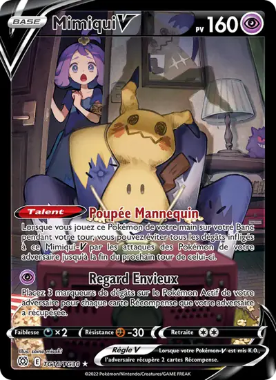 Image de la carte Pokemon Mimiqui V TG16/172