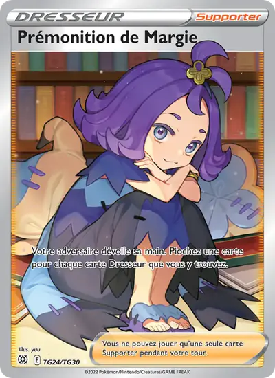 Image de la carte Pokemon Prémonition de Margie TG24/172