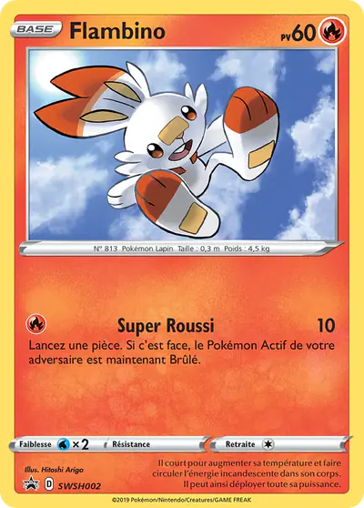 Image de la carte Pokemon Flambino SWSH002/184
