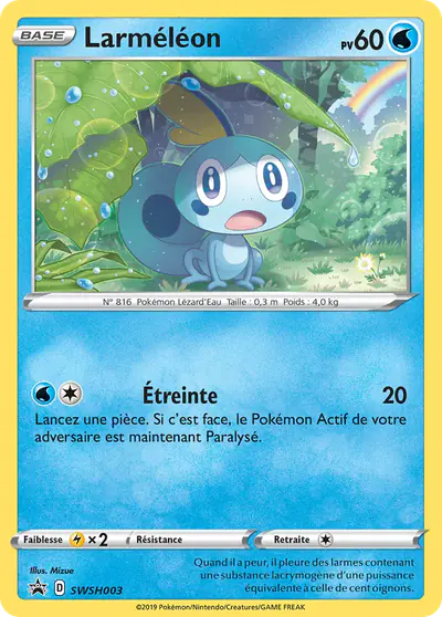 Image de la carte Pokemon Larméléon SWSH003/184