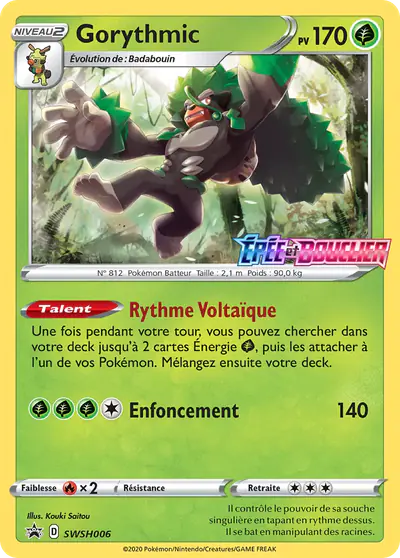 Image de la carte Pokemon Gorythmic SWSH006/184