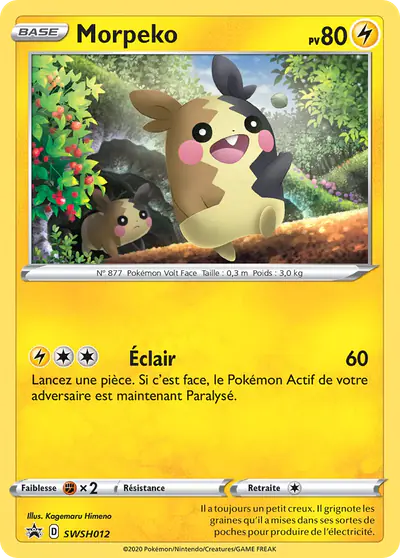 Image de la carte Pokemon Morpeko SWSH012/184