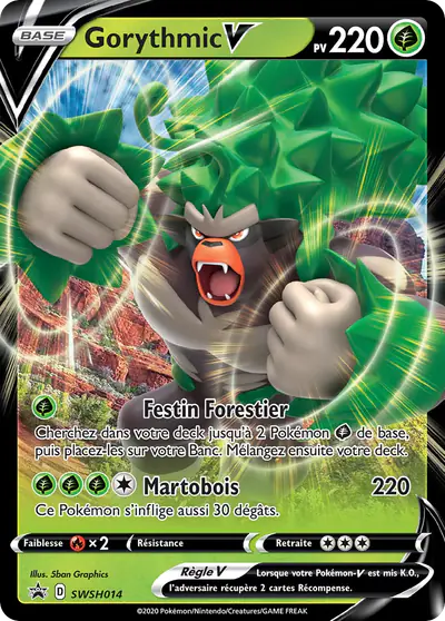 Image de la carte Pokemon Gorythmic V SWSH014/184