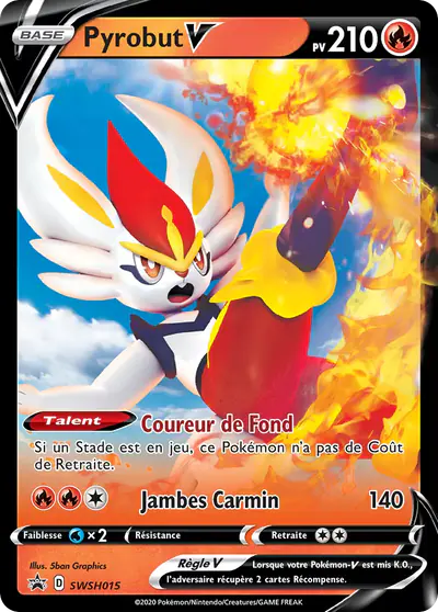 Image de la carte Pokemon Pyrobut V SWSH015/184