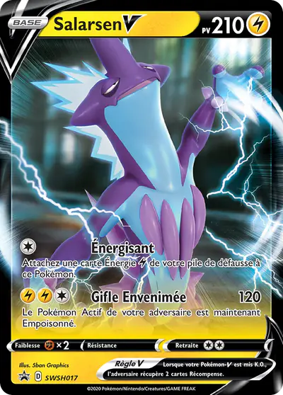 Image de la carte Pokemon Salarsen V SWSH017/184