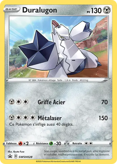 Image de la carte Pokemon Duralugon SWSH028/184