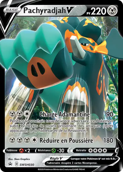 Image de la carte Pokemon Pachyradjah V SWSH030/184