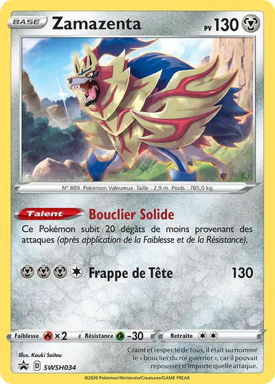 Image de la carte Pokemon Zamazenta SWSH034/184