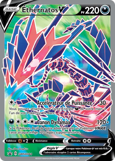 Image de la carte Pokemon Éthernatos V SWSH044/184