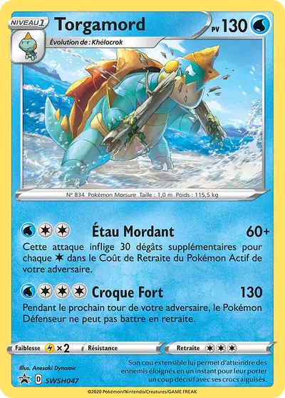 Image de la carte Pokemon Torgamord SWSH047/184