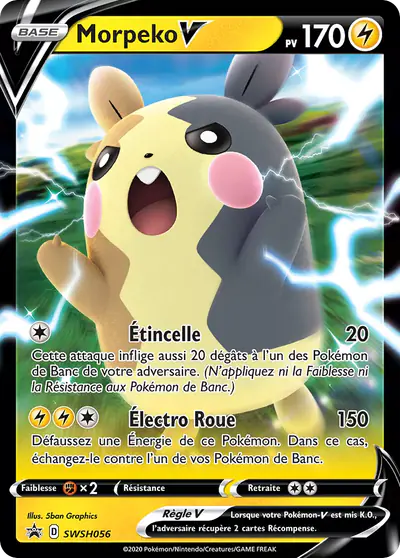 Image de la carte Pokemon Morpeko V SWSH056/184