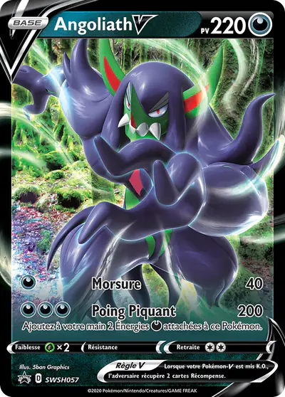 Image de la carte Pokemon Angoliath V SWSH057/184