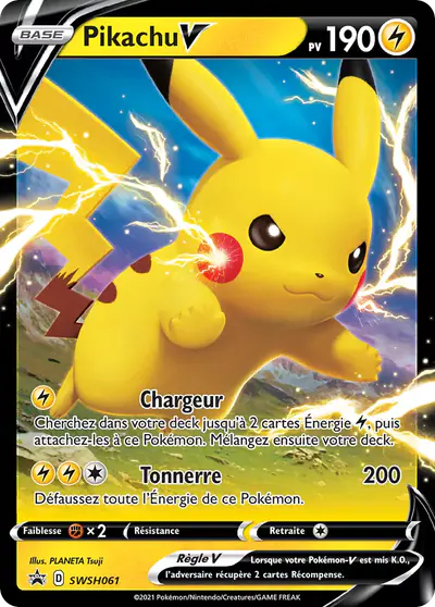 Image de la carte Pokemon Pikachu V SWSH061/184