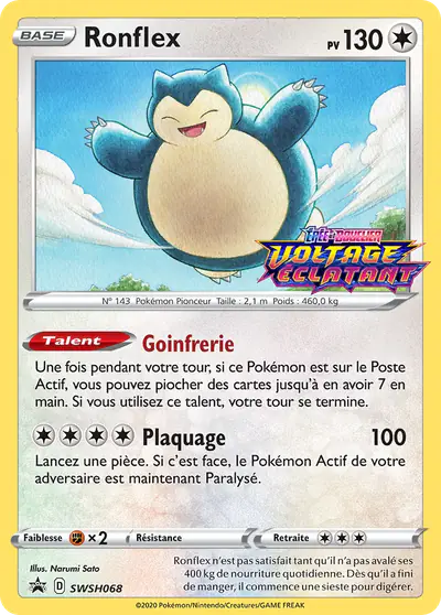 Image de la carte Pokemon Ronflex SWSH068/184