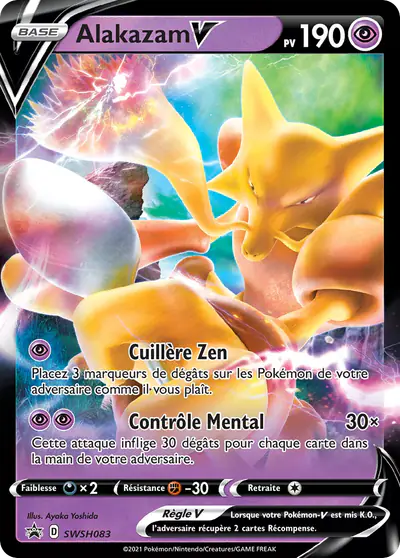 Image de la carte Pokemon Alakazam V SWSH083/184