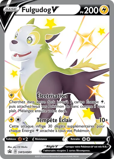 Image de la carte Pokemon Fulgudog V SWSH085/184
