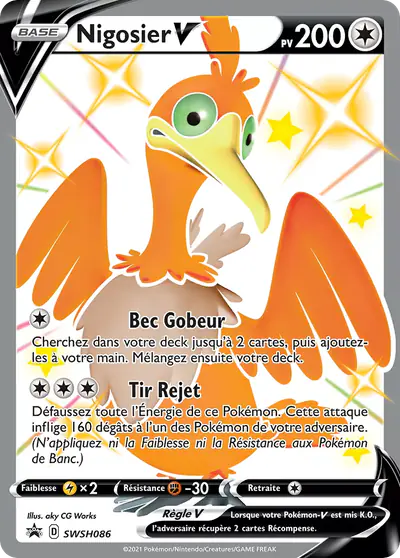 Image de la carte Pokemon Nigosier V SWSH086/184