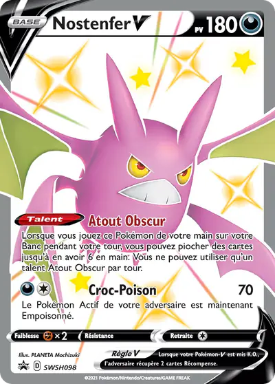 Image de la carte Pokemon Nostenfer V SWSH098/184
