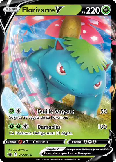 Image de la carte Pokemon Florizarre V SWSH100/184