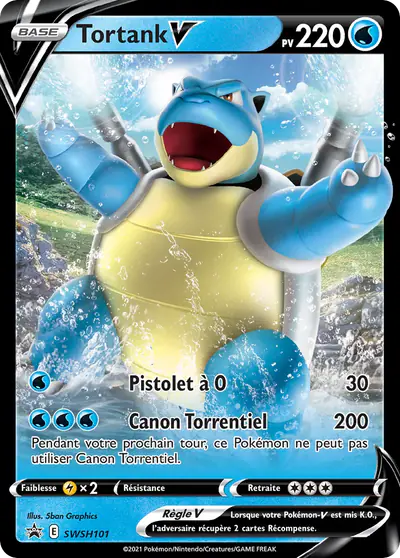 Image de la carte Pokemon Tortank V SWSH101/184