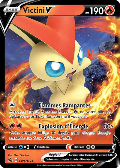 Image de la carte Pokemon Victini V SWSH104/184