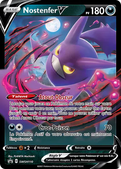 Image de la carte Pokemon Nostenfer V SWSH110/184