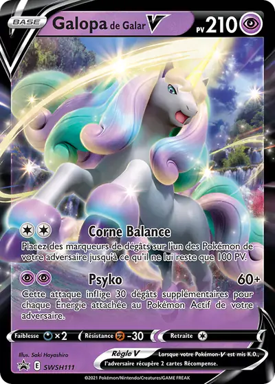 Image de la carte Pokemon Galopa de Galar V SWSH111/184