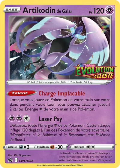 Image de la carte Pokemon Artikodin de Galar SWSH123/184