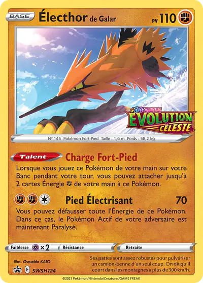 Image de la carte Pokemon Électhor de Galar SWSH124/184