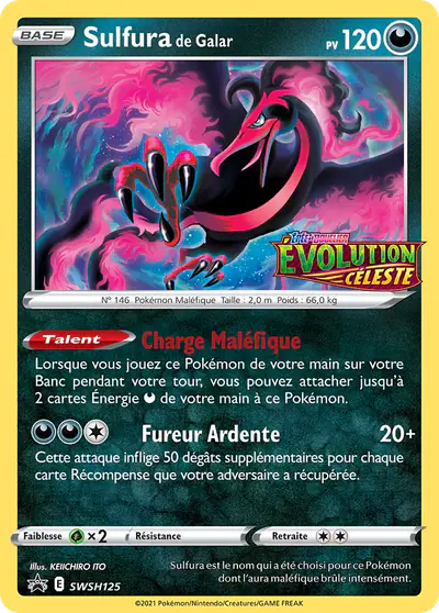 Image de la carte Pokemon Sulfura de Galar SWSH125/184